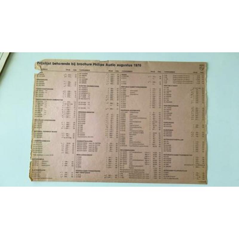 Philips vintage stereo audio HiFi catalogus najaar 1976