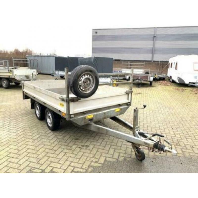 Saris degelijke dubbel-as plateauwagen 305x170 7/2014