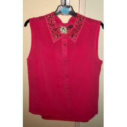 Feestelijke blouse roze Maat 170-176