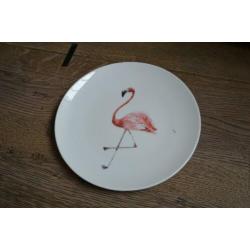 Wandbord flamingo en toekan