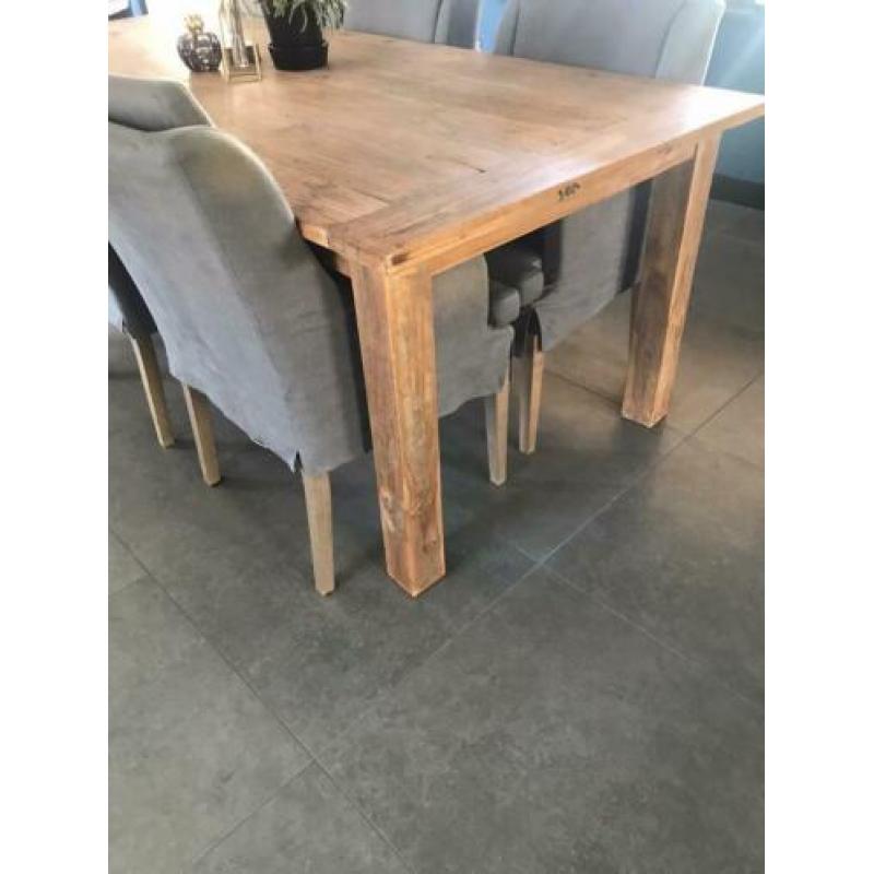 Mooie eiken houten eettafel