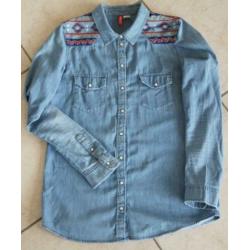 Blouse van spijkerstof