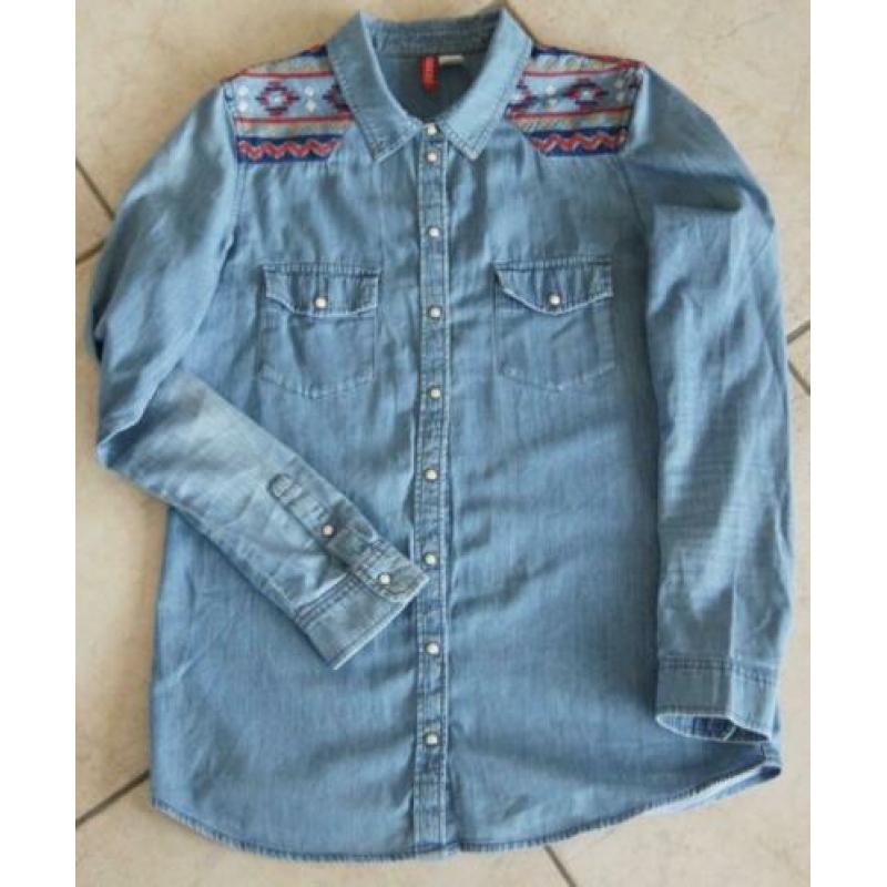 Blouse van spijkerstof