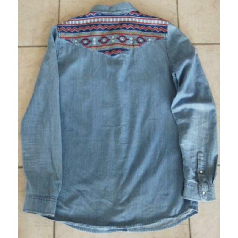 Blouse van spijkerstof