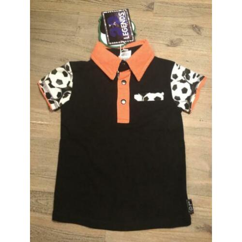 Nieuw polo Legends 22 zwart voetbal lente zomer merk 98/104