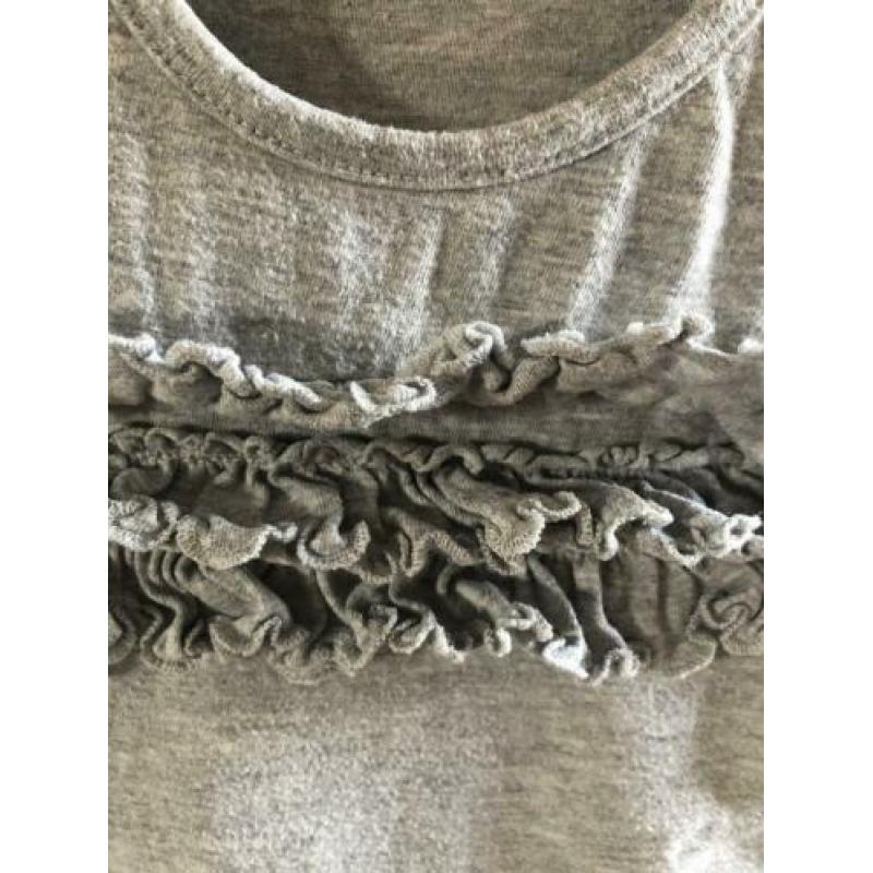 Ikks shirt grijs ruches 74