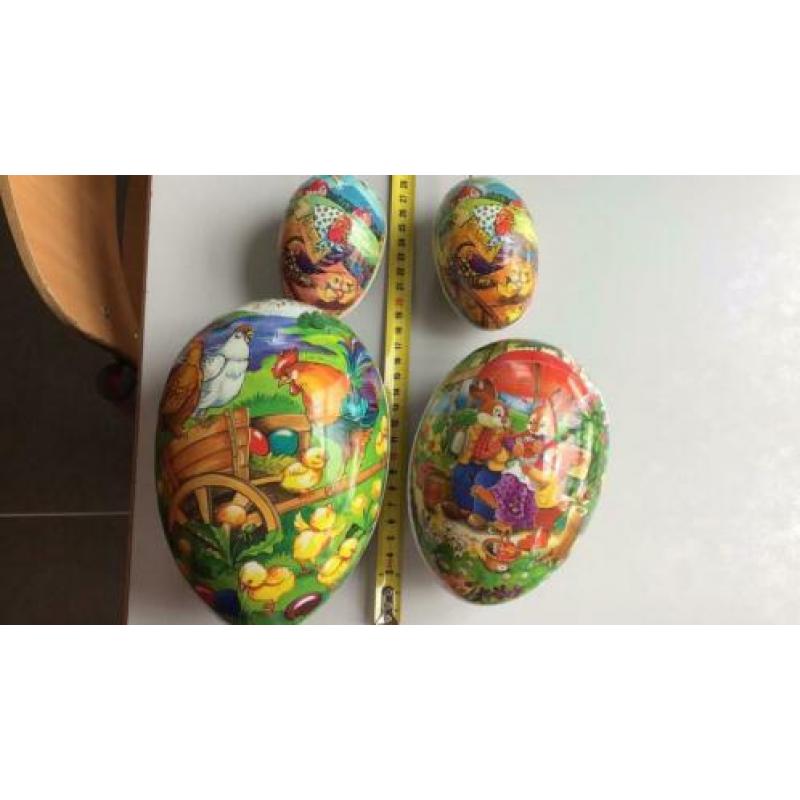 Paas eieren papier mache hol, verschillende maten, 18 -9 cm