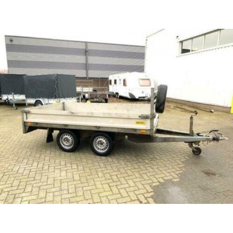 Saris degelijke dubbel-as plateauwagen 305x170 7/2014