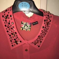 Feestelijke blouse roze Maat 170-176