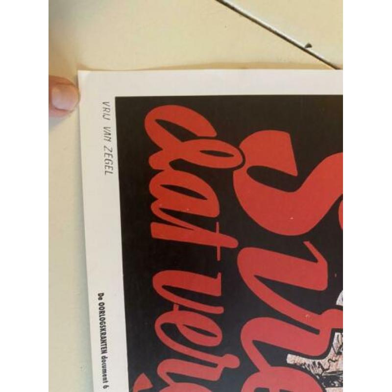 Collectors item. Poster uit De Oorlogskranten. Doc nr 6