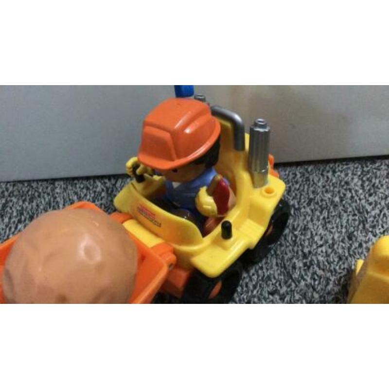 Little people bouwvakker met buldozer