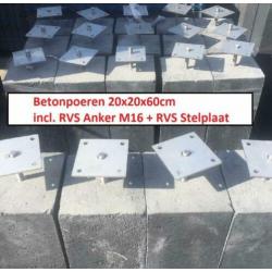 Betonpoeren: Veranda's / Overkappingen / Schuur / Carports