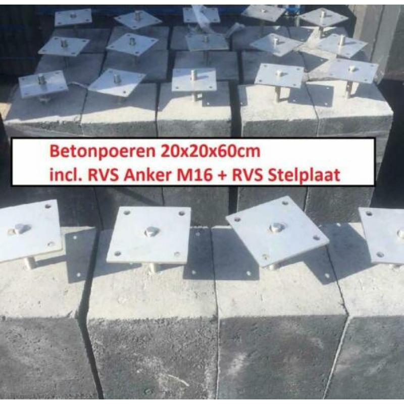 Betonpoeren: Veranda's / Overkappingen / Schuur / Carports