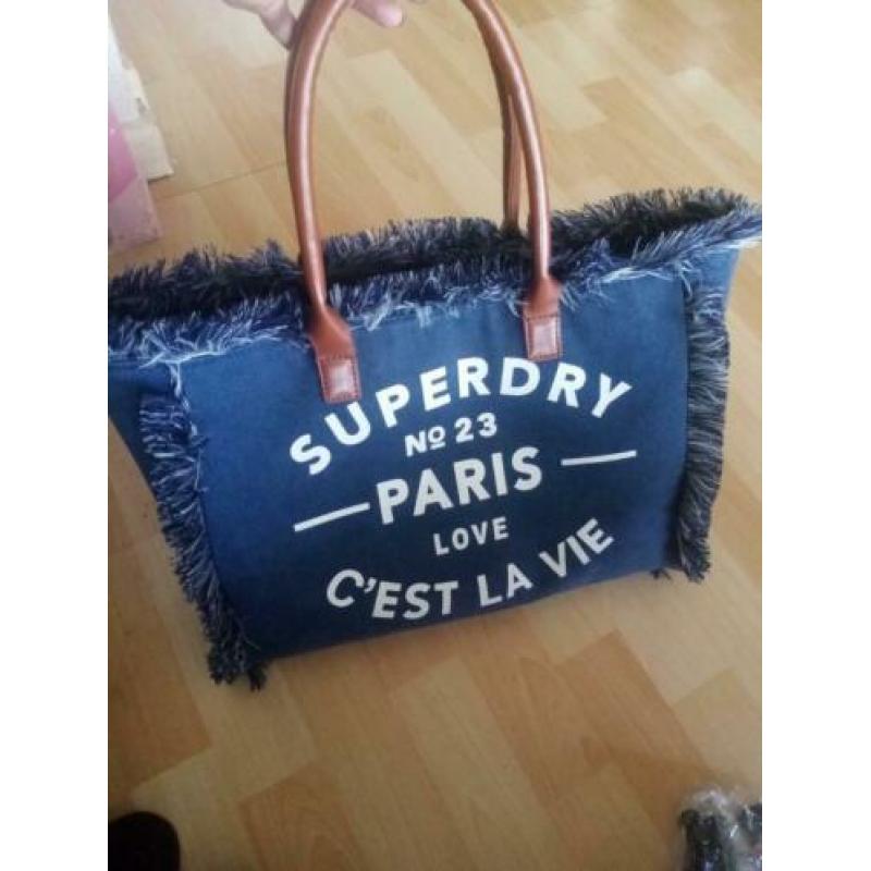 Superdry spijkerstof tas zeer leuk z.g.a.n