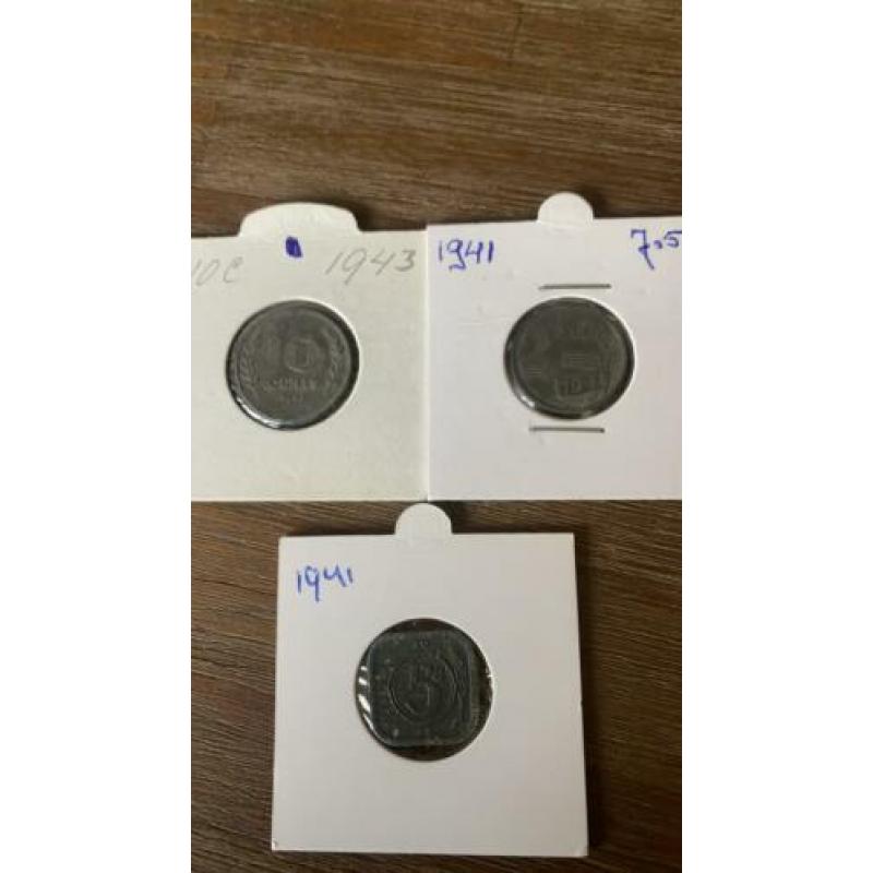 Zinken oorlogsgeld set