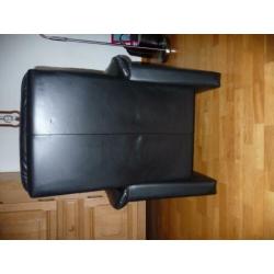 Fauteuil Zwart leer
