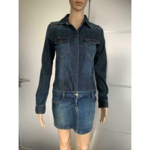 E85 Denny Rose maat XS=34 spijkerjurk jurk jeans blauw