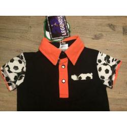 Nieuw polo Legends 22 zwart voetbal lente zomer merk 98/104