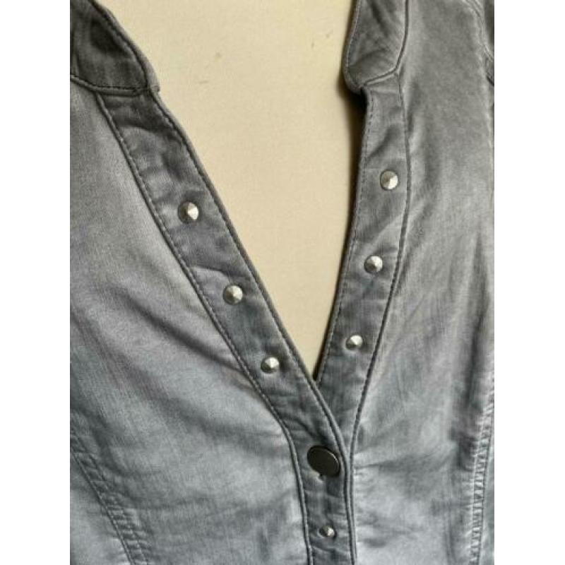 Via Appia Due grijze denim blouse / jasje, maat 50 / XXL