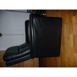 Fauteuil Zwart leer