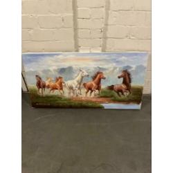 Paarden schilderij mag weg voor een leuke prijs