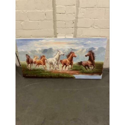 Paarden schilderij mag weg voor een leuke prijs