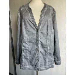 Via Appia Due grijze denim blouse / jasje, maat 50 / XXL