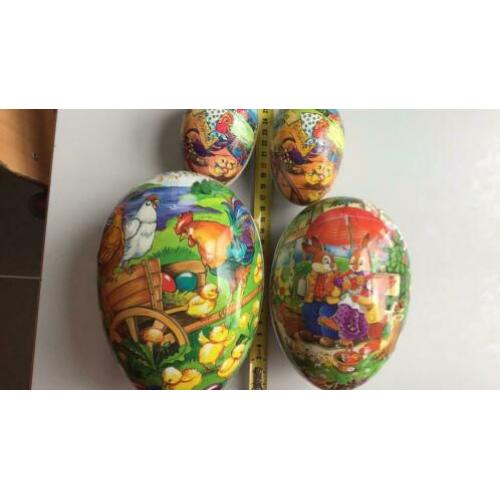 Paas eieren papier mache hol, verschillende maten, 18 -9 cm