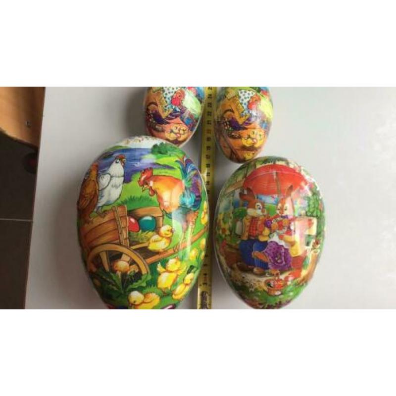 Paas eieren papier mache hol, verschillende maten, 18 -9 cm