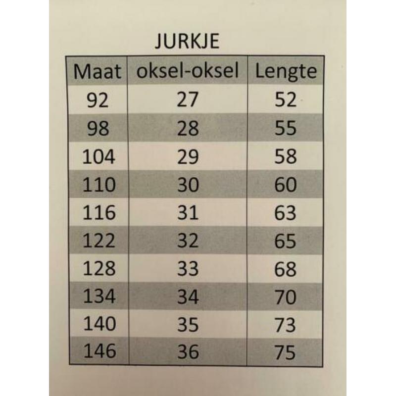 ?? Jurkje met eenhoorn (ook korte mouw mogelijk) maat 98