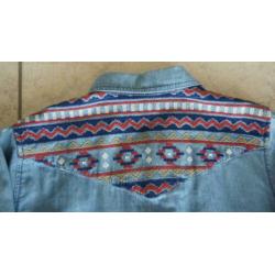 Blouse van spijkerstof