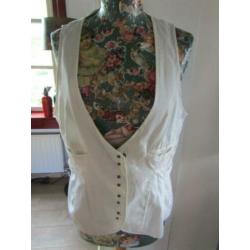 D838 OBJECT mt M gilet creme wolwit used look