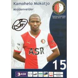 15 gesigneerde spelerskaarten Feyenoord 13x18cm