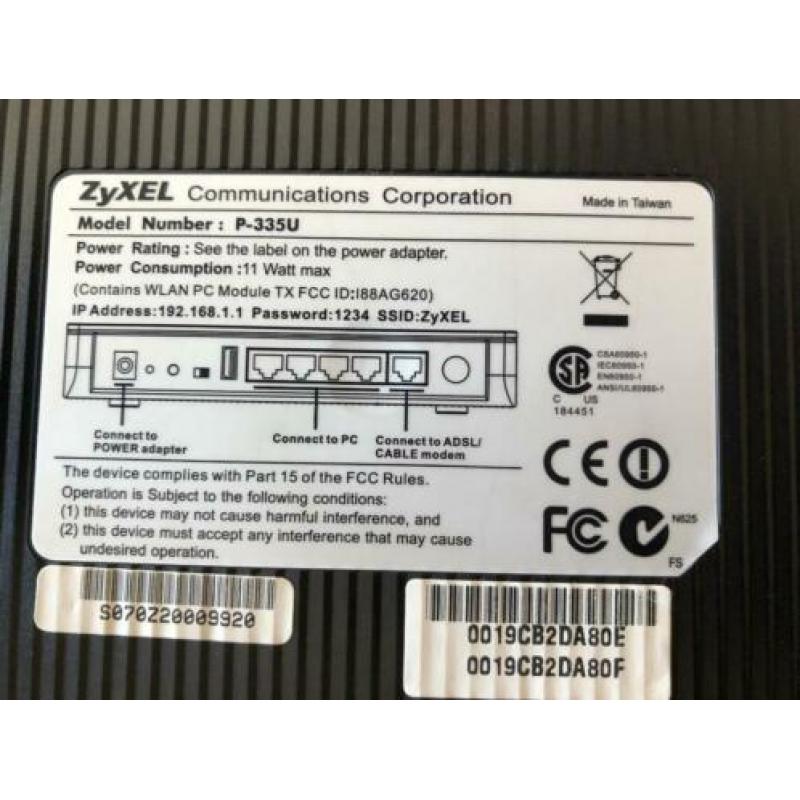 Zyxel wifi breedband router