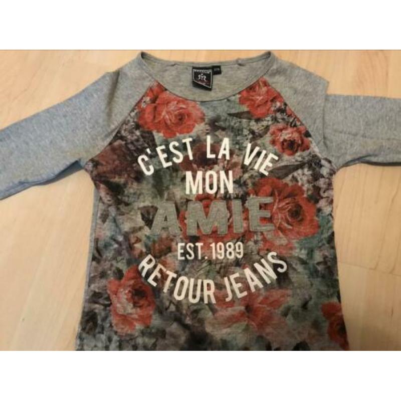 Retour longsleeve maat 116 grijs Zgan