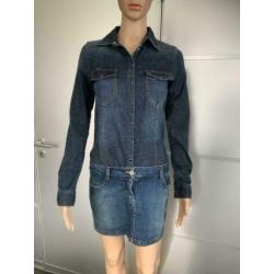 E85 Denny Rose maat XS=34 spijkerjurk jurk jeans blauw