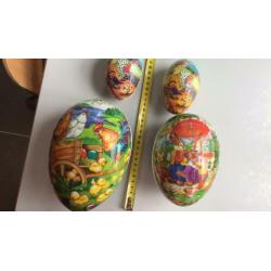 Paas eieren papier mache hol, verschillende maten, 18 -9 cm