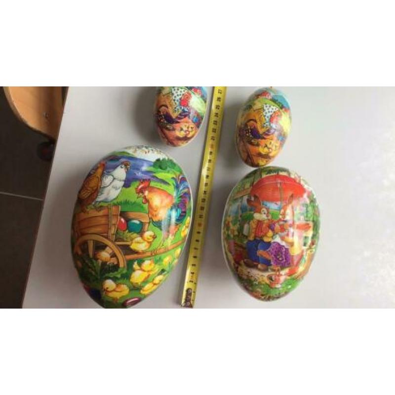 Paas eieren papier mache hol, verschillende maten, 18 -9 cm