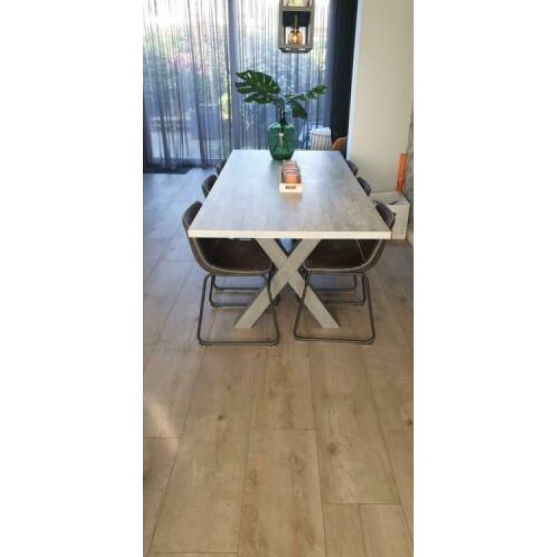 Eettafel 100x220 betonlook