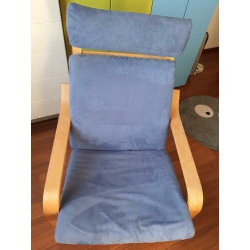 Ikea Poang relax stoel licht blauw