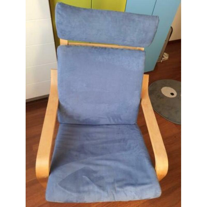 Ikea Poang relax stoel licht blauw
