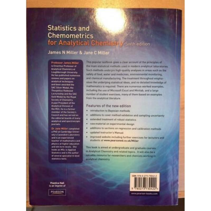 Statistics and chemometrics for analytical chemistry 6th