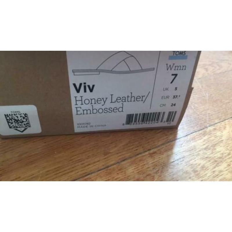 Toms viv leren slippers maat 37,5 / 7 nieuw