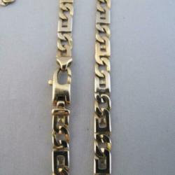 14 Karaat Gouden Gewalste Gourmet Ketting 769-G