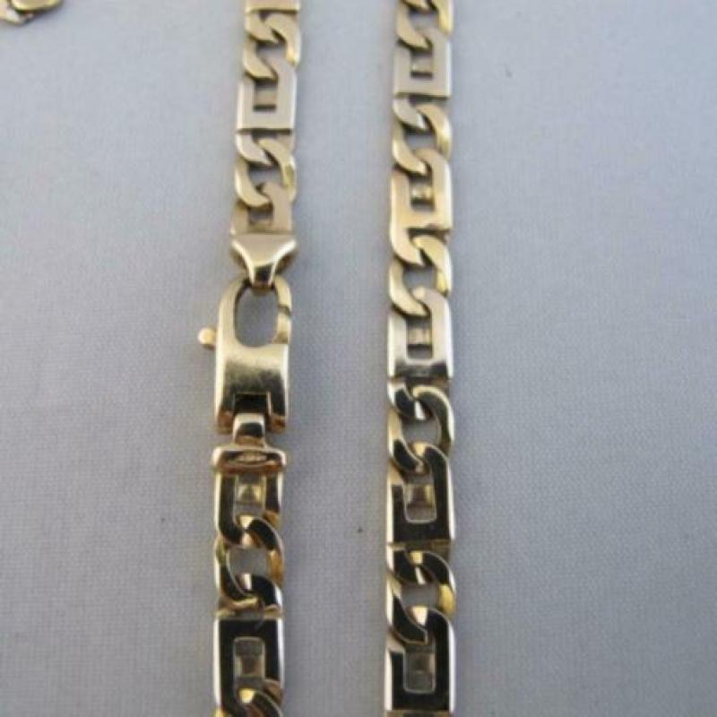 14 Karaat Gouden Gewalste Gourmet Ketting 769-G