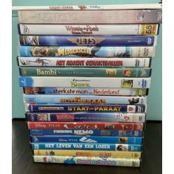 Ruim 60 dvd’s o.a van Disney, Nickelodeon en Pixar