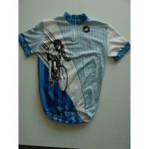 Castelli Rosate Vintage 70's Fietsshirt Maat 5 L NOS