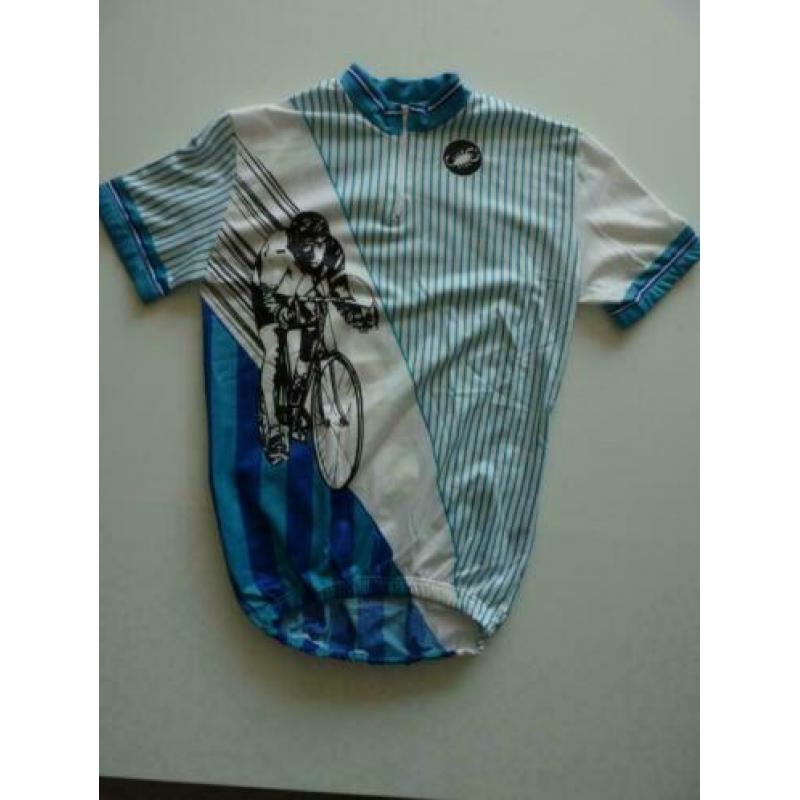 Castelli Rosate Vintage 70's Fietsshirt Maat 5 L NOS