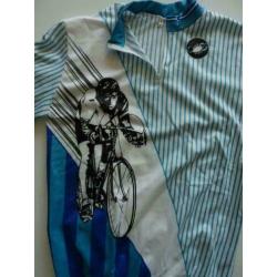 Castelli Rosate Vintage 70's Fietsshirt Maat 5 L NOS