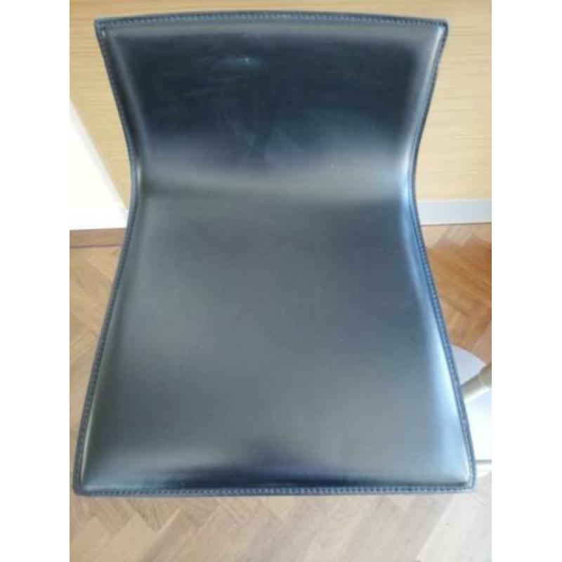 2x barkruk Lapalma thin, zwart leer